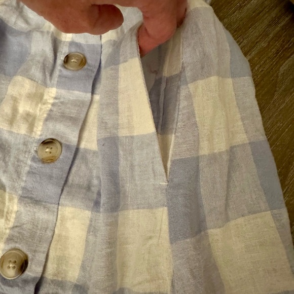 NWT Madewell 2 Piece Linen-Blend Bubble Top & Side-Button Midi Skirt, Sz XS - Picture 5 of 10